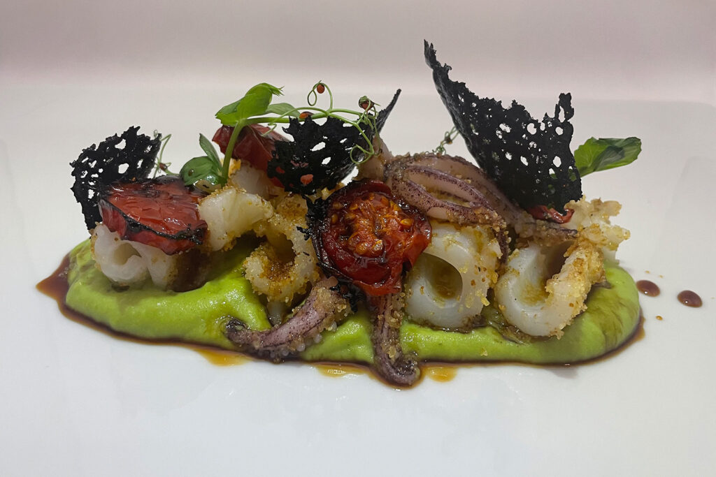 Gebratener Tintenfisch im italienischen Restaurant Bad Tölz